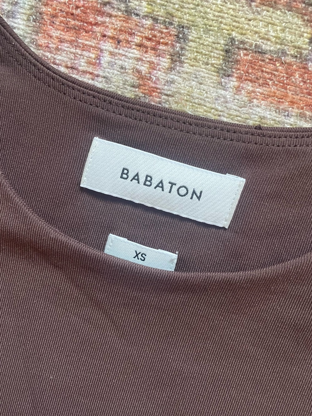 Babaton Brown Crew Neck Top - Picture 2 of 2